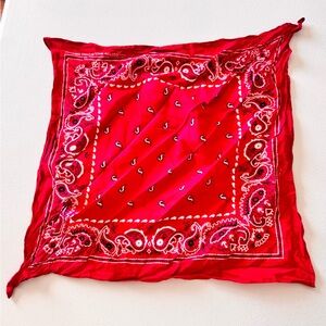 Classic Red Paisley Bandana Scarf